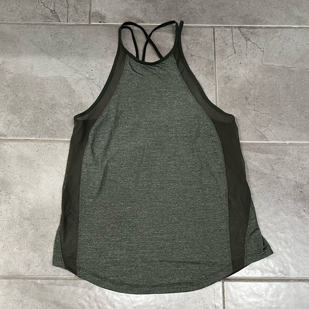 Lululemon Forest Green Mesh Tank